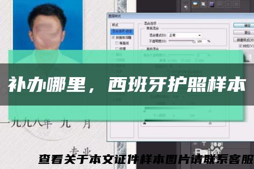 補辦哪里，西班牙護照樣本縮略圖