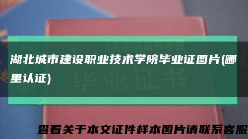 湖北城市建設職業技術學院畢業證圖片(哪里認證)縮略圖