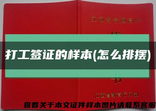 打工簽證的樣本(怎么排擺)縮略圖
