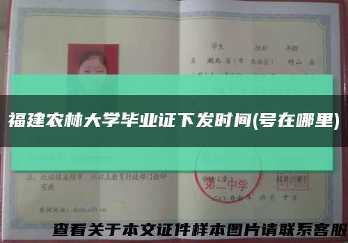 福建農林大學畢業證下發時間(號在哪里)縮略圖