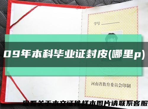 09年本科畢業證封皮(哪里p)縮略圖