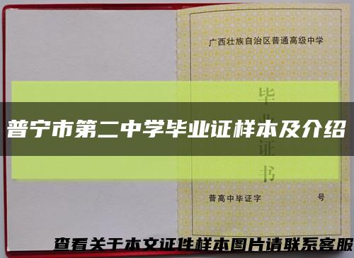 普寧市第二中學畢業證樣本及介紹縮略圖