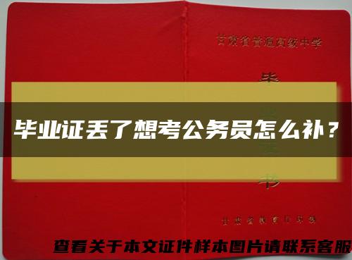 畢業證丟了想考公務員怎么補？縮略圖