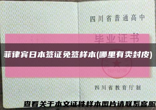 菲律賓日本簽證免簽樣本(哪里有賣封皮)縮略圖