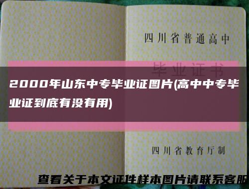 2000年山東中專畢業證圖片(高中中專畢業證到底有沒有用)縮略圖
