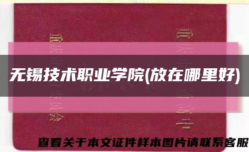 無錫技術職業學院(放在哪里好)縮略圖