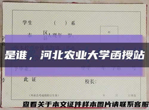 是誰，河北農業大學函授站縮略圖