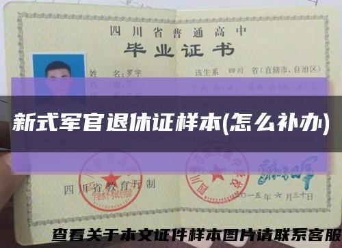 新式軍官退休證樣本(怎么補辦)縮略圖