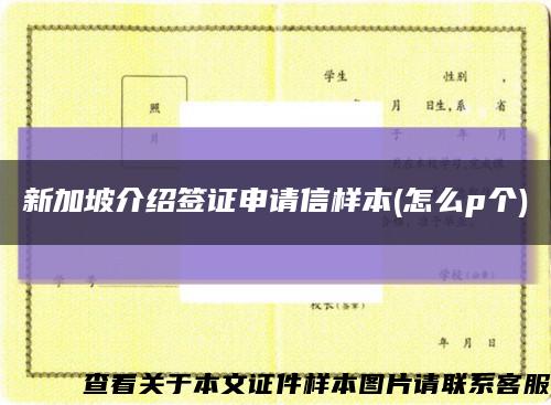 新加坡介紹簽證申請信樣本(怎么p個)縮略圖