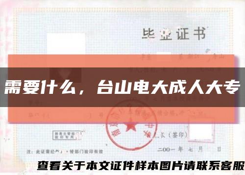 需要什么，臺山電大成人大?？s略圖