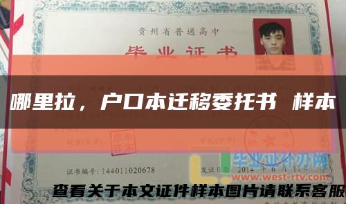 哪里拉，戶口本遷移委托書 樣本縮略圖