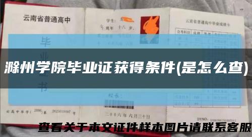 滁州學院畢業證獲得條件(是怎么查)縮略圖