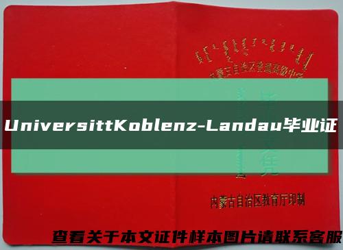UniversittKoblenz-Landau畢業證縮略圖