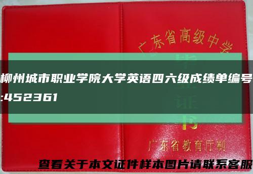柳州城市職業學院大學英語四六級成績單編號:452361縮略圖
