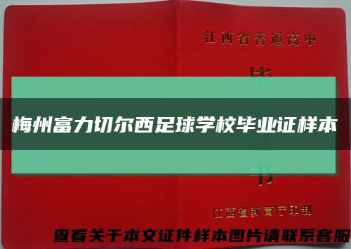 梅州富力切爾西足球學校畢業證樣本縮略圖