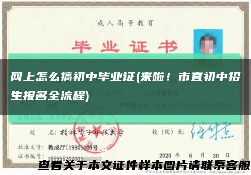 網上怎么搞初中畢業證(來啦！市直初中招生報名全流程)縮略圖