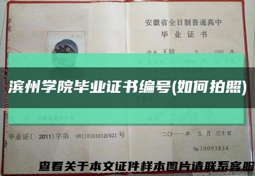 濱州學院畢業證書編號(如何拍照)縮略圖