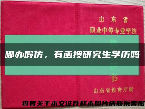 哪辦假仿，有函授研究生學歷嗎縮略圖