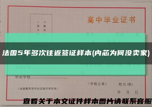 法國5年多次往返簽證樣本(內芯為何沒賣家)縮略圖