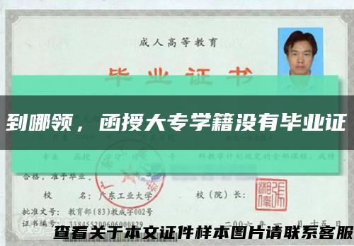 到哪領，函授大專學籍沒有畢業證縮略圖