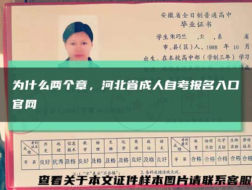 為什么兩個章，河北省成人自考報名入口官網縮略圖
