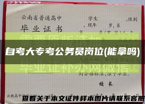 自考大?？脊珓諉T崗位(能拿嗎)縮略圖