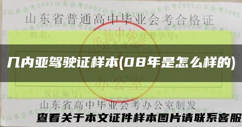 幾內亞駕駛證樣本(08年是怎么樣的)縮略圖