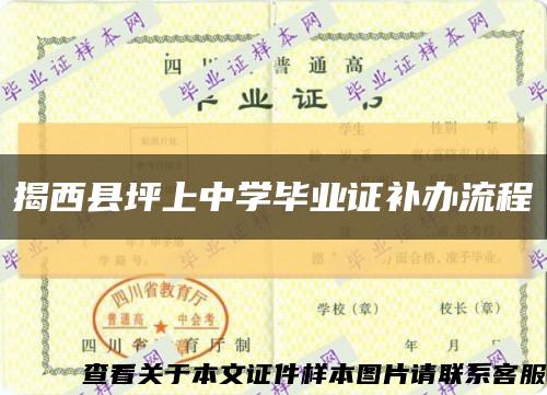 揭西縣坪上中學畢業證補辦流程縮略圖