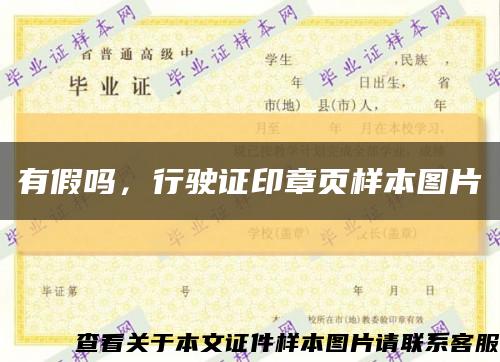 有假嗎，行駛證印章頁樣本圖片縮略圖
