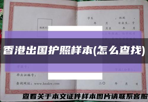 香港出國護照樣本(怎么查找)縮略圖