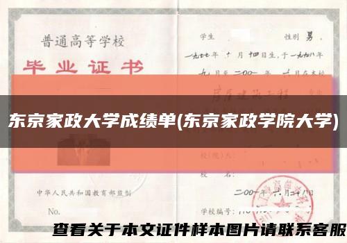 東京家政大學成績單(東京家政學院大學)縮略圖