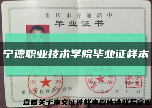 寧德職業技術學院畢業證樣本縮略圖