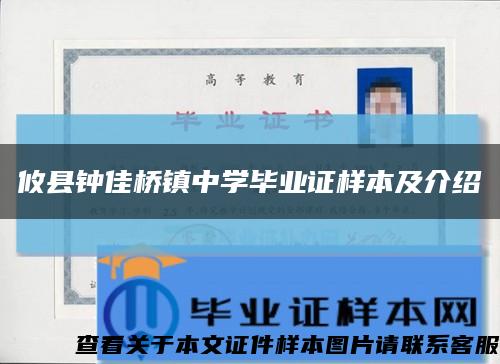 攸縣鐘佳橋鎮中學畢業證樣本及介紹縮略圖