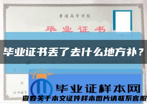 畢業證書丟了去什么地方補？縮略圖