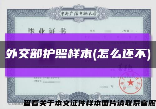 外交部護照樣本(怎么還不)縮略圖