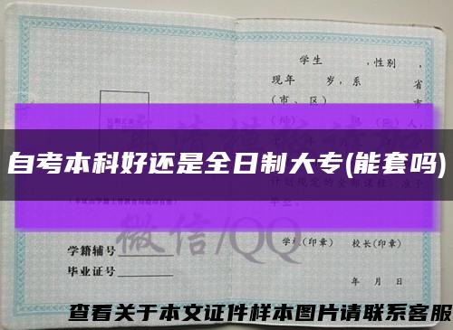 自考本科好還是全日制大專(能套嗎)縮略圖