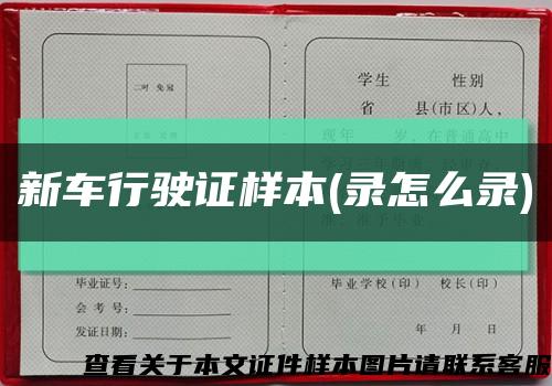 新車行駛證樣本(錄怎么錄)縮略圖