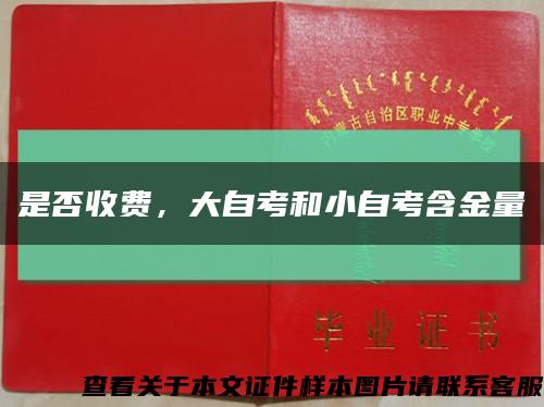 是否收費，大自考和小自考含金量縮略圖
