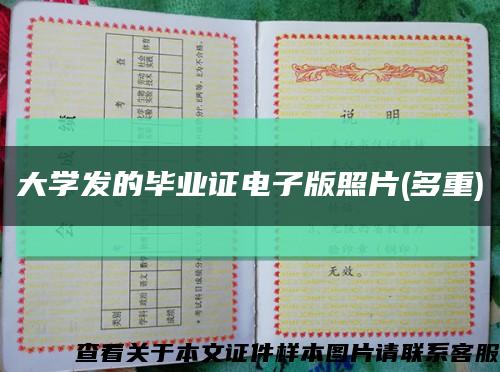 大學發的畢業證電子版照片(多重)縮略圖