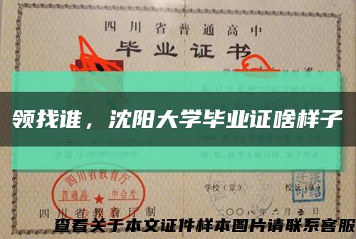 領找誰，沈陽大學畢業證啥樣子縮略圖