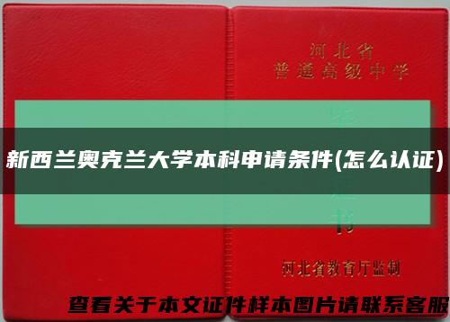 新西蘭奧克蘭大學本科申請條件(怎么認證)縮略圖