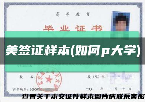 美簽證樣本(如何p大學)縮略圖