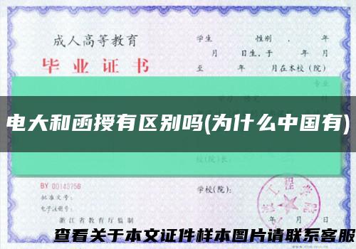電大和函授有區別嗎(為什么中國有)縮略圖