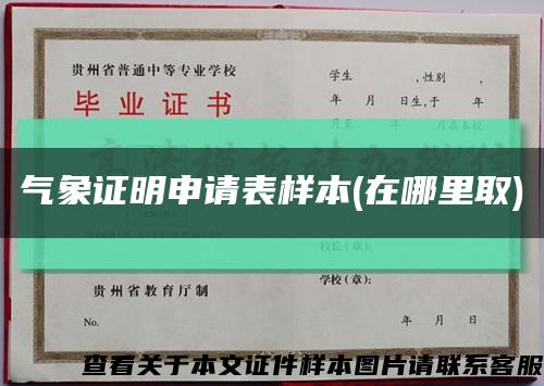 氣象證明申請表樣本(在哪里取)縮略圖