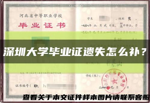深圳大學畢業證遺失怎么補？縮略圖