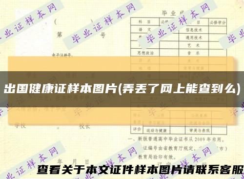 出國健康證樣本圖片(弄丟了網上能查到么)縮略圖