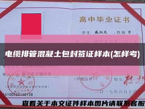 電纜排管混凝土包封簽證樣本(怎樣考)縮略圖