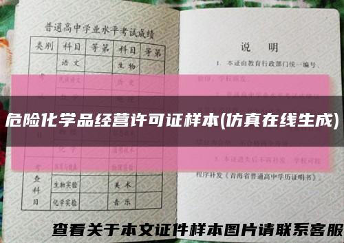 危險化學品經營許可證樣本(仿真在線生成)縮略圖