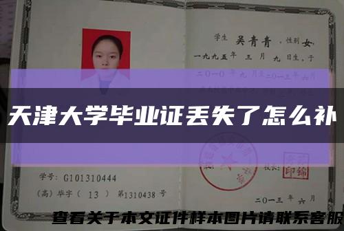 天津大學畢業證丟失了怎么補縮略圖