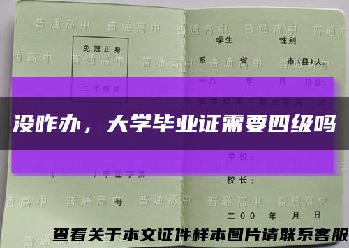 沒咋辦，大學畢業證需要四級嗎縮略圖